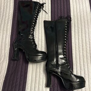 RARE VINTAGE!!! T.U.K. Patent Leather Platform Heels